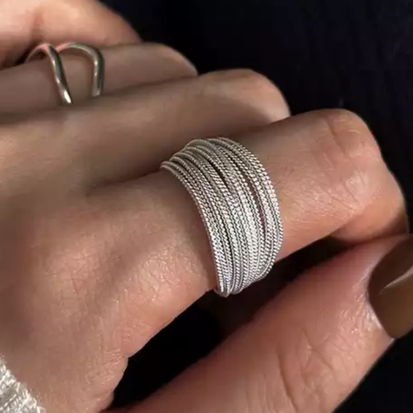Sterling silver multi strand ring NWT - Picture 1 of 8